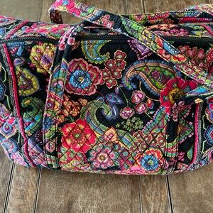 Quilted Floral Paisley Tote Bag - Black Multi